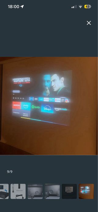 Proyector Excelvan y Pantalla para pared