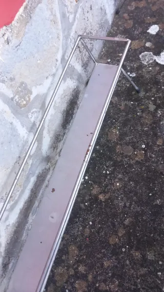 2 Estanterías lineal de acero inoxidable