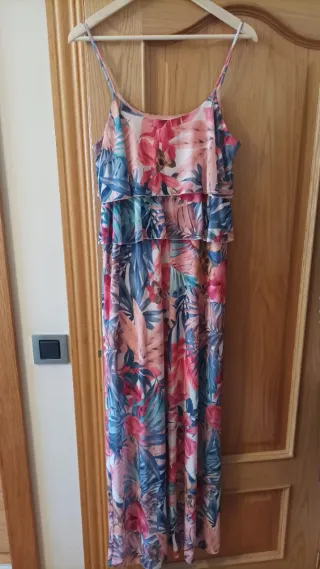 Vestido largo estampado floral