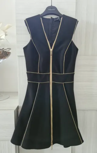 Abito Elisabetta Franchi nero con zip