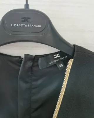Abito Elisabetta Franchi nero con zip