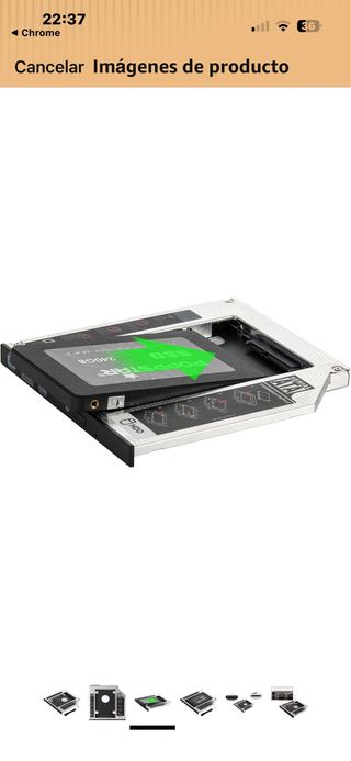 Poppstar Adaptador DVD a SSD HDD 2,5”
