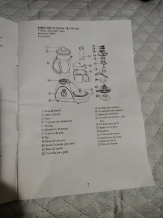 Robot Cocina SOGO SS-5060 Multifunción