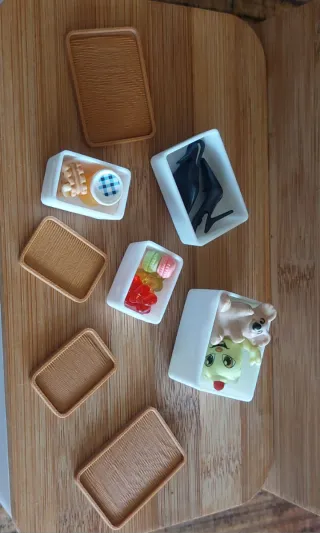 Cajas organizadoras miniaturas casa muñecas