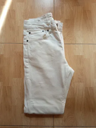 Pantalón Pull&Bear blanco