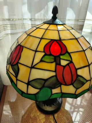 Lámpara Tiffany Cristal Tulipan #tiffany #lampara