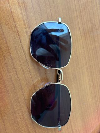 Occhiali da sole uomo neri e oro