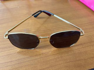 Occhiali da sole uomo neri e oro