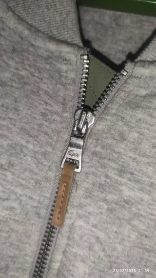 Bomber Lacoste Gris y Verde