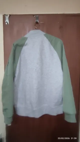 Bomber Lacoste Gris y Verde