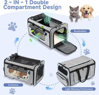 Transportín Mascotas con Ruedas Gris