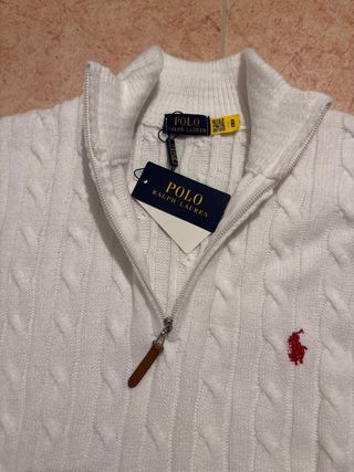 Jersey Polo Ralph Lauren Blanco Cable Knit