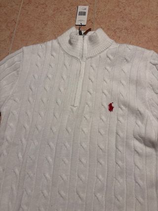 Jersey Polo Ralph Lauren Blanco Cable Knit
