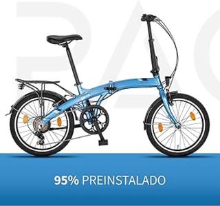 Bicicleta Plegable Urbana Azul