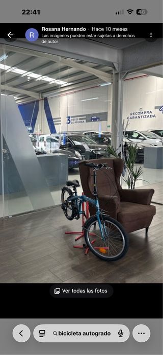 Bicicleta Plegable Urbana Azul