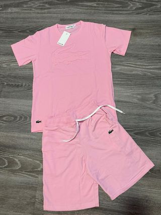 Conjunto Lacoste Rosa T-shirt y Shorts