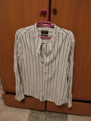 Camisa de lino a rayas