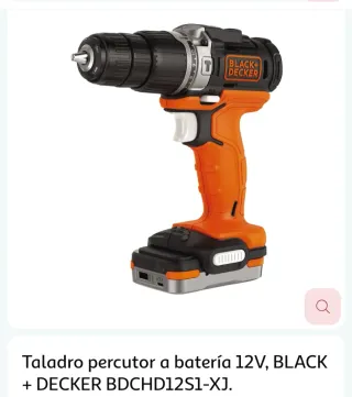 Taladro Percutor Black+Decker 12V