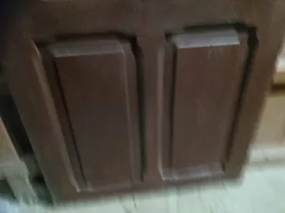 Puerta antigua madera con cristales años 40