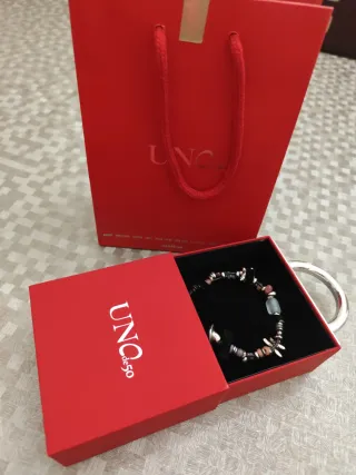 Pulsera Uno de 50 Plata y Piedras