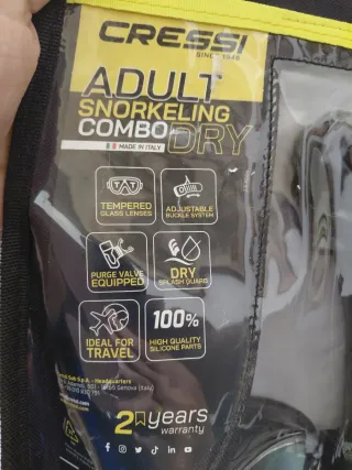 Kit snorkel Cressi Adult Snorkeling Combo Dry