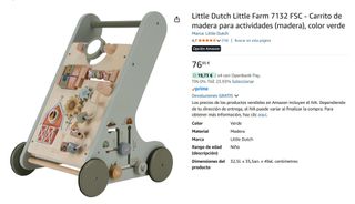 Correpasillos madera bebé Little Dutch