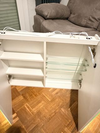 Armario Baño Espejo LED Plata Blanco