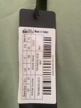 Vestito Lungo Verde Taglia Unica