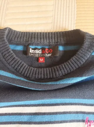 Jersey rayas hombre azul y rosa