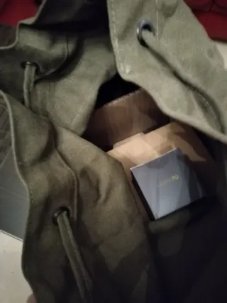 Mochila verde y perfume hombre 100ml