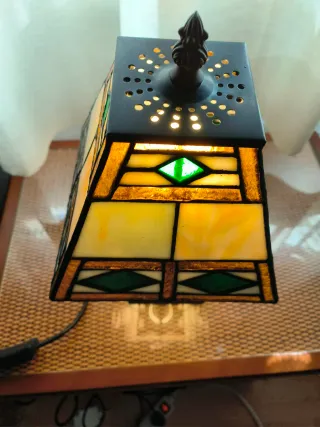 Lámpara Tiffany Cristal y Metal