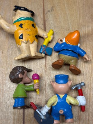 Lote Figuras Bully: Pitufo, Picapiedra, Enanitos