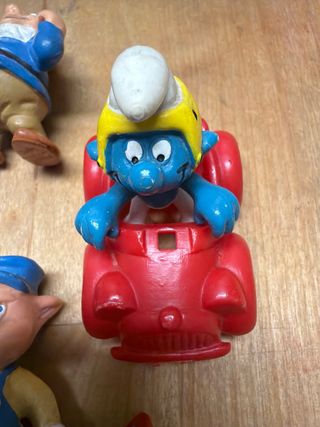 Lote Figuras Bully: Pitufo, Picapiedra, Enanitos