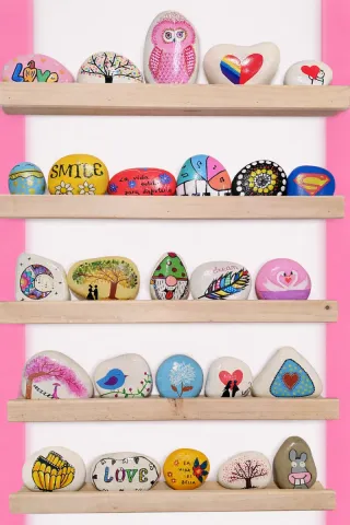 Piedras pintadas a mano - Decoración única