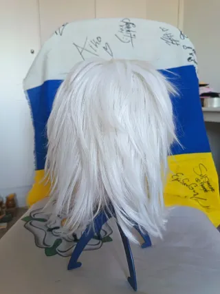 Peluca blanca estilo anime