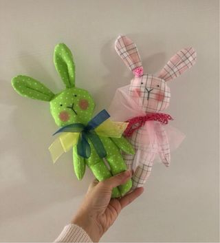 Coniglietti Pasqua in tessuto grandi 30 cm