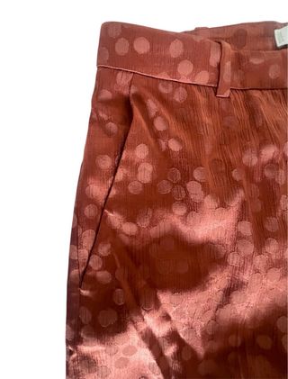 Pantalones Mango Naranja Estampados