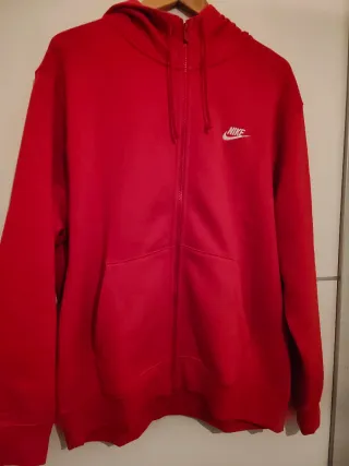 Sudadera Nike con capucha y cremallera Roja Talla