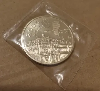 Moneda 2000 Pesetas Plata 1994 Juan Carlos