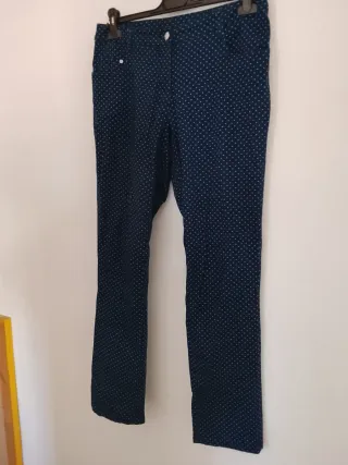 Pantaloni fantasia pois blu