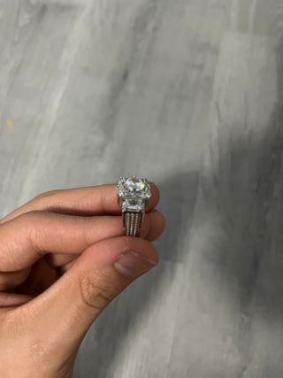 Anillo Moissanita Plata