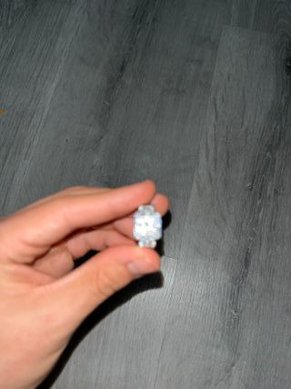 Anillo Moissanita Plata