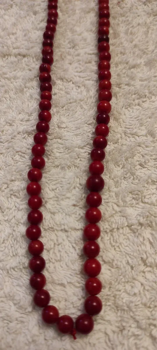 Collana con sfere in bambù da 80 cm