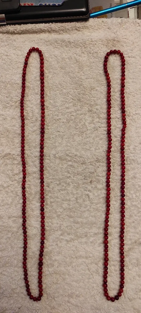 Collana con sfere in bambù da 80 cm