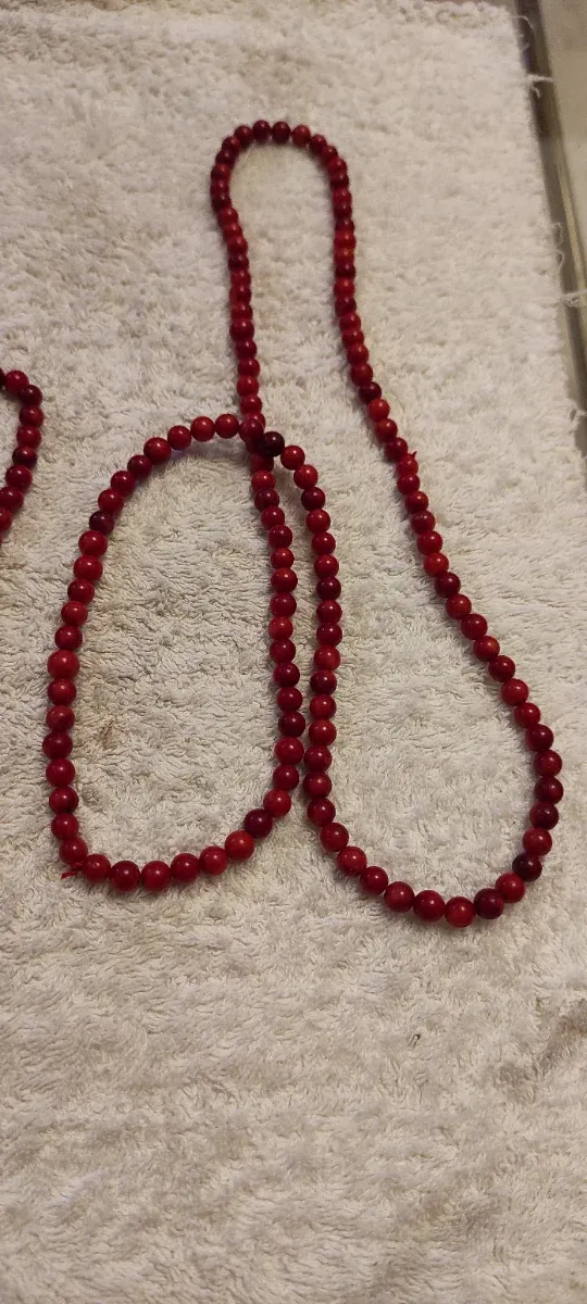 Collana con sfere in bambù da 80 cm