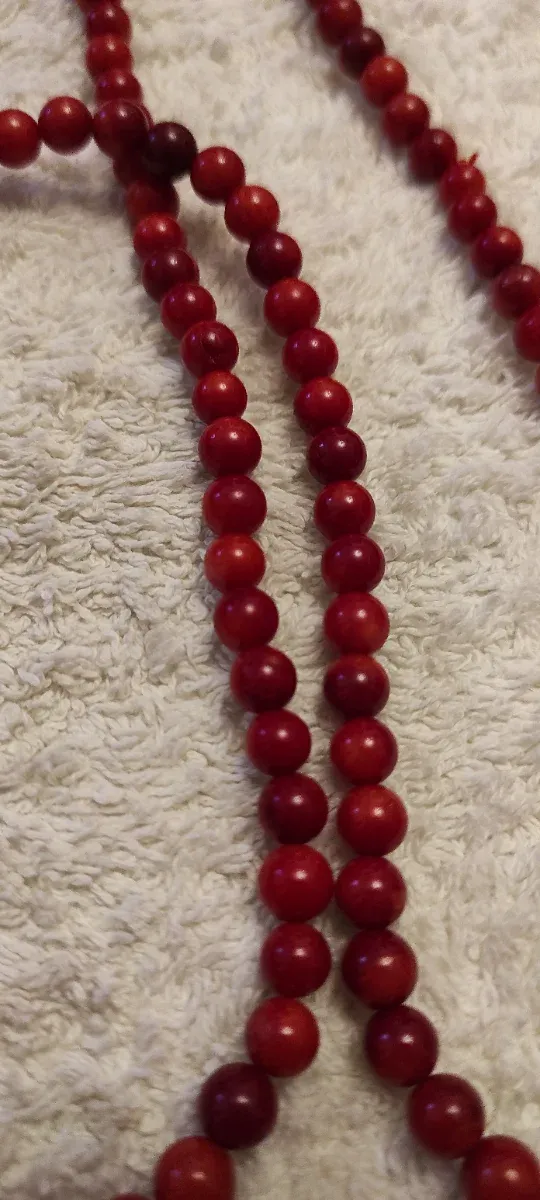 Collana con sfere in bambù da 80 cm