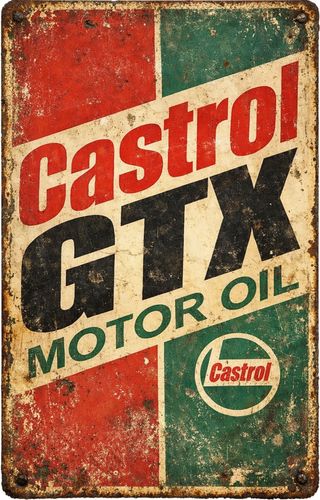Chapa Decorativa Vintage Aceite Castrol GTX