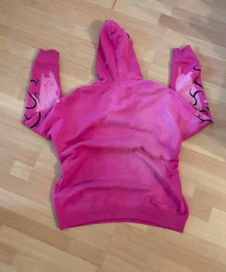 Sudadera Hoodie Rosa "Impure" Y2K Custom Handmade