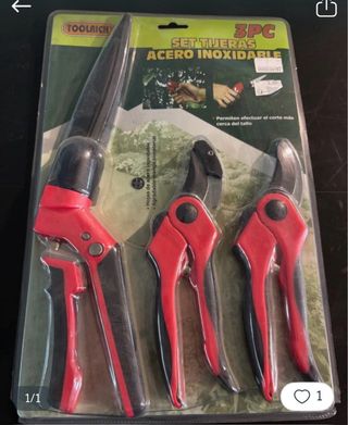 Set 3 Tijeras Poda Acero Inoxidable