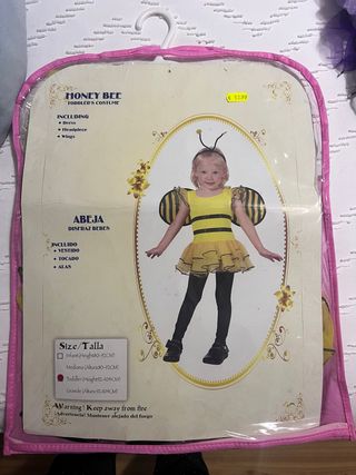 Disfraz Abeja Infantil Talla Toddler